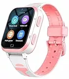 Fitonme 4G Smartwatch Bambini,Orologio Tracker per Bambini con GPS e Chiamate WiFi Video App Store musicale Sfondi Face ID Posizionamento in Tempo Reale Fotocamera Chat SOS Orologio per Android iOS