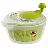 Westmark Centrifuga per insalata, Capacità: 5 litri, ø 26 cm, Plastica, Senza BPA, Fortuna, Colore: Trasparente/Verde, 243222E1