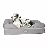 PetFusion Ultimate Dog Bed & Lounge. (Jumbo XX Large Grey, 50 x 40 x 13). Premium Edition w/Solid 6' Memory Foam. [Sono Disponibili Anche Cover di Ricambio]