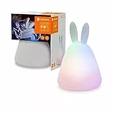 LEDVANCE Luce notturna per bambini a LED dimmerabile, lampada notturna come motivo coniglietto con funzione touch e controllo colore RGB, luce notturna per la camera dei bambini con collegamento USB