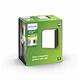 Philips LED Macaw Lampada da Parete per Esterni, Resistente all'Acqua, Nero