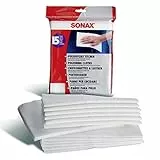 SONAX Panni per Lucidare Lucidano le Superfici Verniciate senza Lasciare Graffi, per un Risultato Brillante, Panni in Tessuto di Alta Qualità, 15 Pezzi, Articolo Numero 04222000