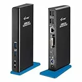 i-tec USB 3.0 Docking Station per PC Portatili – HDMI DVI (2X Full HD+) - 4X USB 2.0, 2X USB 3.0, GLAN Ethernet, Audio/Mic per Windows, MacOS e Linux