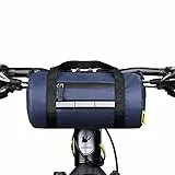UBORSE Borsa Multifunzionale da Manubrio per Bicicletta, Borsa da Telaio per Bici impermeabile con Tracolla Regolabile, Borsa per Accessori per Bicicletta MTB, Blu