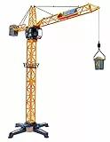 Dickie Toys – Giant Crane 100 cm – Gru da cantiere telecomandata con grande bidone per il trasporto e portabagagli, per bambini dai 3 anni in su, orientabile a 350°