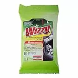 AREXONS WIZZY PULISCI PLASTICA LUCIDO, 15 Salviettine umidificate per superfici interne in plastica auto, usa e getta, panni imbibiti rimuovi sporco, salviettine profumate, rinnova e lucida