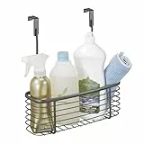 mDesign Organizer porta accessori – Pratico porta oggetti da cucina in metallo per stagnola, sacchetti e altro – Portaoggetti da appendere comodamente alle ante dei mobili – Argento