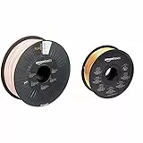 Amazon Basics Filamento per stampanti 3D, in polilattato (PLA) effetto seta, 1,75 mm, colore: oro, 1 kg per bobina & Filamento per stampanti 3D, in polilattato, 1,75 mm, rosa, 1 kg per bobina