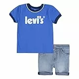 Levi's Lvb Ringer Tee And Short Set Bimbo, Blu Palazzo, 18 Mesi