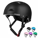 KORIMEFA Casco da Bici per Bambini Casco Protettivo per 3-13 Anni Ragazzi Donna Leggero ma più Sicuro Anche per Skateboard, Monopattino, Pattini a Rotelle (Nero, S)