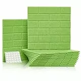 Pannelli Fonoassorbente Adesivo, 12 Pezzi, Pannelli Insonorizzanti Alta Densità per la Decorazione e il Trattamento Acustico, Pannelli Acustici per Pareti (30x30x0.9cm)