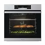 Hisense BI64211PX, Forno Multifunzione Termoventilato, Cavità XXL 77L , Auto Pulizia Pirolitica, 13 funzioni di cottura, Funzione pizza 300°C, Cottura AirFry, Cottura Multifase, Display Led