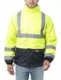 Ultrasport 1700-298-5XL - Giacca di sicurezza con elementi riflettenti di sicurezza e pile amovibile (formato 5xl) giallo fluo e della marina - abbigliamento da lavoro