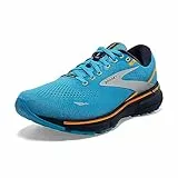 BROOKS Ghost 15 GTX, Sneaker Uomo, Blue/Peacoat/Orange, 44.5 EU