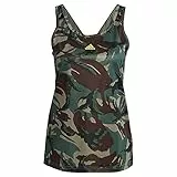 adidas GL3773 W Camo TK Canottiera Donna Green Oxide/Acid Yellow S