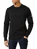 Calvin Klein Jeans Felpa Uomo Monologo Sleeve Badge senza Cappuccio, Nero (Ck Black), M
