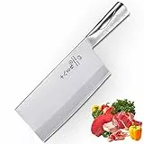 SHI BA ZI ZUO Coltello da chef cinese Coltello da mannaia da 8 pollici per affettare carne, verdure e tritare piccole ossa