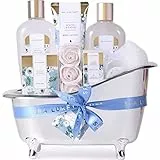Set regalo di compleanno per donne spa Luxetique Spa, 8 pezzi, set da bagno al gelsomino con olio essenziale, set regalo per donne, regalo per la mamma, San Valentino, festa della mamma