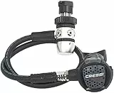 Cressi AC2/DIN, Compact Erogatore Unisex Adulto, Nero/Grigio/Metallo