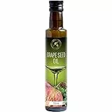 Olio di Vinacciolo 250ml - Olio di Semi di Vinacciolo Alimentare - Olio di Semi Uva - Spremuto a Freddo - Confezionato in Vetro - Alimentare - Grapeseed Oil - Made in Italy - Vitamine E Minerali