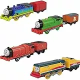 Thomas & Friends Thomas, Percy, James & Rebecca Train Engine Set - Set di 4 motori motorizzati per bambini in età prescolare dai 3 anni