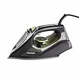 Taurus Ferro da stiro a vapore 3000 W di potenza, corsa di vapore di 200 g/min, con punta di precisione, posizione ECO, suola anodizzata, scorrevole, sistema anticalcare, spruzzo d'acqua, colore nero