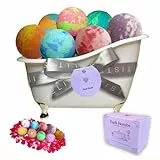 Bombe Da Bagno ELITISTE - New Set Vasca 9 Bath Bombs - Confezione Idea Regalo Bombe Bagno VEGANE Profumate Per Amica, Compleanno, Bambini, Originale, Anniversario, Ecosostenibili e Effervescenti