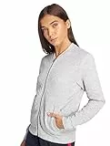 ONLY Bomber Sweatshirt - Giacca in felpa da Donna, Grigio (Light Grey Melange), 36 (Taglia Produttore: Small)