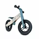 Hauck Bici Senza Pedali Balance N Ride - Bicicletta Bambini Legno (Certificato FSC®) dai 18 Mesi - Sellino Regolabile, Ruote 12' e Campanello - Maniglia per Trasporto, Senza Pedali - Tartaruga
