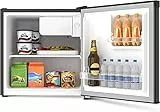 CHiQ CSD46D4 Mini Frigo 46L, In Acciaio Inox, Porta Reversibile, F, Compressore con 12 anni di garanzia,Frigo Bar Hotel,Frigo Bar da Ufficio Casa