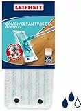Leifheit Clean Twist XL micro duo Panno mop in microfibra, Ricambio panno lavapavimenti con setole speciali, Mop ricambio ideale per pavimenti lisci