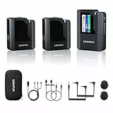 KIMAFUN Sistema Microfono Wireless Lavalier per 2 Persone, Microfoni a Doppio Bavero Compatibile con Fotocamera, DSLR, Smartphone, YouTube, Tiktok, Facebook Live Stream, Registrazione Video Vlog G50-2