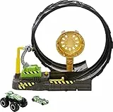 Hot Wheels, Playset Sfida nel Loop Monster Truck, Truck e Macchinina, Pista Acrobatica, Lanciatore, Scala 1:64, Regalo per Bambini da 4+ Anni, Esclusivo Amazon