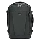 ECOHUB Zaino Ryanair 40x20x25 Zaino da Viaggio 13 Tasche Bagaglio a Mano 40x20x25 Zaino Valigia Sotto il Sedile Maniglia Borsa Ryanair Zaino Aereo Ecologica in PET Riciclato da 20 Litri（Grigio）