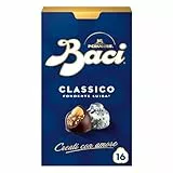 Baci Perugina Classico Cioccolatini Fondenti Ripieni al Gianduia e Nocciola Intera, 200 g