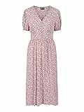 PIECES Abito da donna con stampa floreale, bianco, M