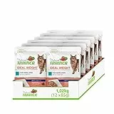 Natural Trainer Ideal Weight Mangime umido per Gatti Adulti Light in fat con Merluzzo - 12 Buste x 85gr - 1020 gr