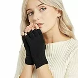 Novawo Guanti senza dita in misto lana Scaldabraccia caldi Guanti invernali unisex