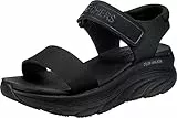 Skechers D'lux Walker Nuovo Blocco, Sandali Donna, Nero, 38 EU