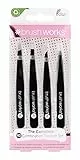 Brushworks HD Set di 4 Pinzette, Nero