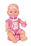 Simba 105030069 - Bambola New Born Baby in vinile con funzione bere e umidità, con certificato di nascita e accessori, 4 pezzi, 30 cm, per bambini dai 3 anni in su