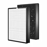 ZHWLOVE Filtro Ad Alta Efficienza Adatto for Il Filtro Purificatore d'Aria H-ISENSE KJFA400F KJFA420N KJ200FAF Filter S Facile da Pulire (Color : Black White)