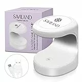 Saviland Mini Lampada per Unghie - 16W U V/LED Lampada U V per Unghie per Smalto Semipermanente, Gel per Unghie Poly Builder, Gel per Colla, Strumenti per Nail Art per Principianti Fai da Te