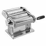 Marcato Macchina per la Pasta, Sfogliatrice in Acciaio Cromato, per Lasagne, Fettuccine, Tagliolini, Compatibile con 12 Formati Extra, Modello: Atlas 150