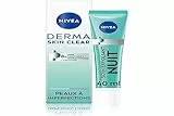 NIVEA Derma Skin Clear - Trattamento esfoliante giornaliero notte (1 x 40 ml), cura notte 8% acidi salicilici, glicolico e niacinamide, crema viso formulata per pelli con imperfezioni