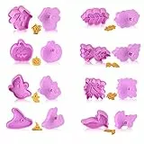 ASANMU - Set di 8 stampini per biscotti, coppapasta con stantuffo, set da cucina per bambini