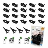 Homy Kit 20 Copriprese di Sicurezza Corrente Elettrica per Bambini Copri Presa Elettriche Italiane Universali Shuko Set Neonato Copripresa Schuko Protezione Prese Casa Antiscossa Bimbi (Nero)