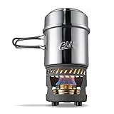 Esbit CS985ST Fornello a Spirito con Accessori, Acciaio Inox, Pentola da 985ML e 470ML, Set da Cucina Trekking, Accamparsi