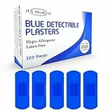 JFA - Confezione da 100 cerotti, 22 x 72 mm, dimensione grande, colore: blu