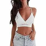 OIUHJN Camicetta da donna sexy abbigliamento senza bordo, reggiseno push up appiccicoso, senza maniche, schiena scoperta, top club, vintage, canotta maxi da donna, bianco, XXL